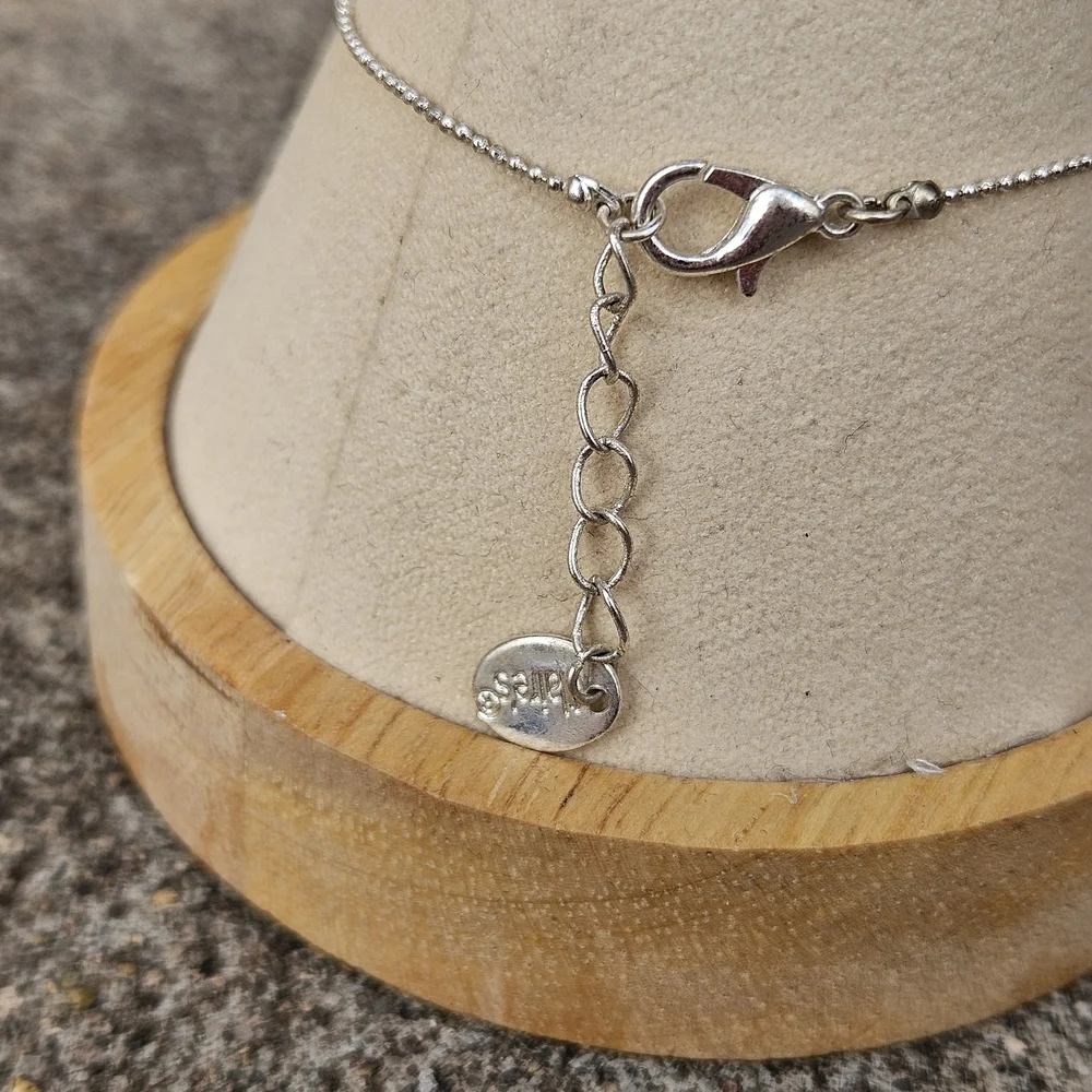 Claire's Silver Bracelet with Crystal Charm